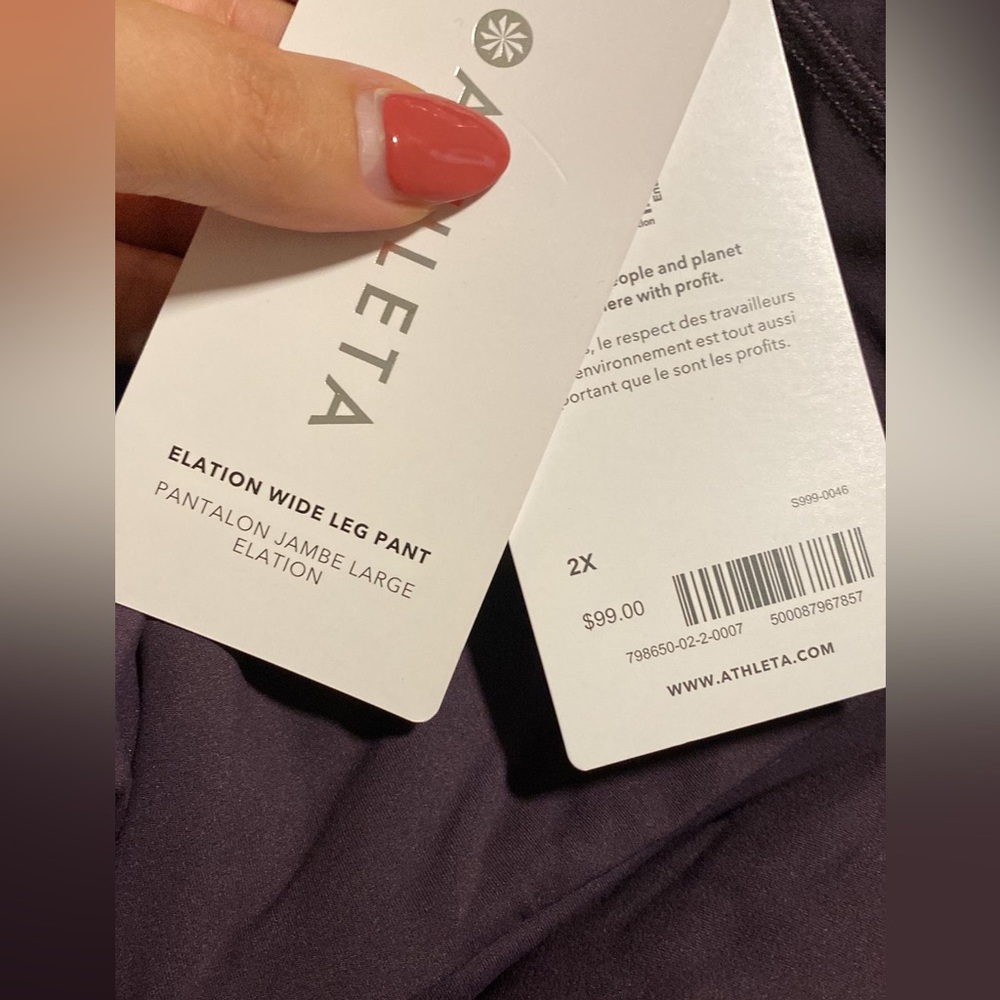 ATHLETA Elation Wide Leg Pant // Deep Crocus Violet #798650 - Picture 8 of 9
